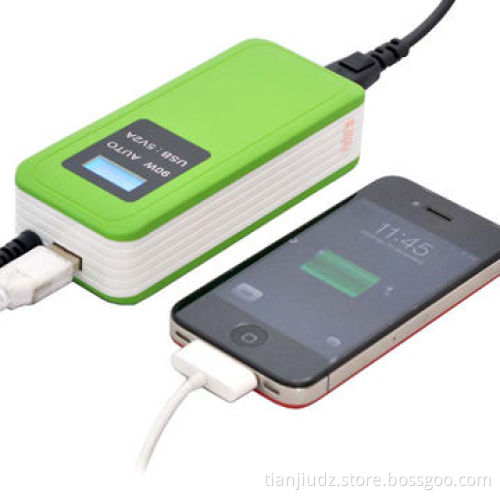 Auto 90W Universal Voltage Adapter with LCD Display and 5V 2A USB Port